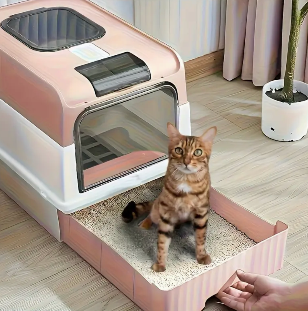 Large Automatic Self-Cleaning Cat Litter Box – Odor-Control, Easy-Clean Drawer & Space-Saving Design for Indoor Cats