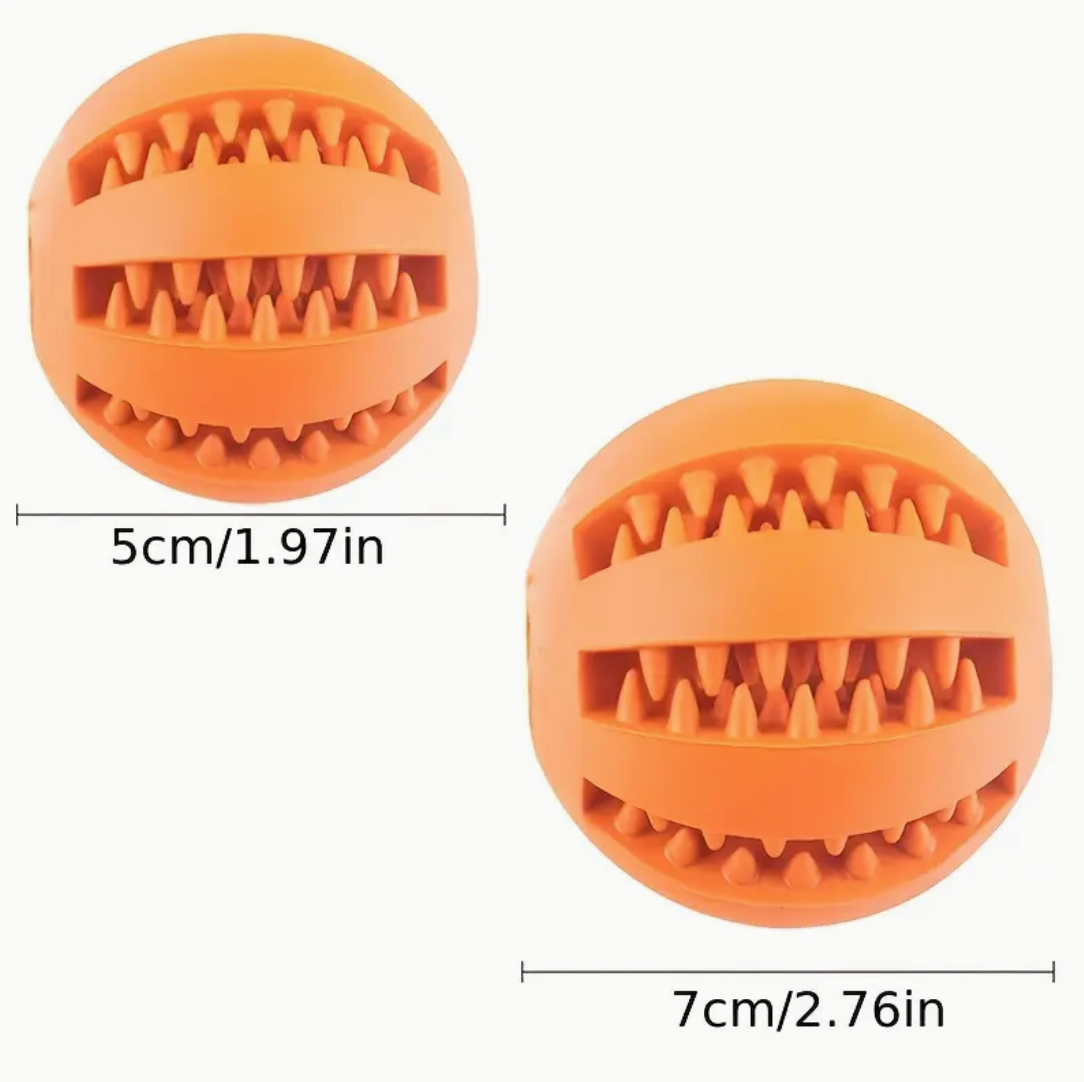 Interactive Rubber Dog Ball Toy – Elastic Chew Toy & Treat Dispenser for Dogs