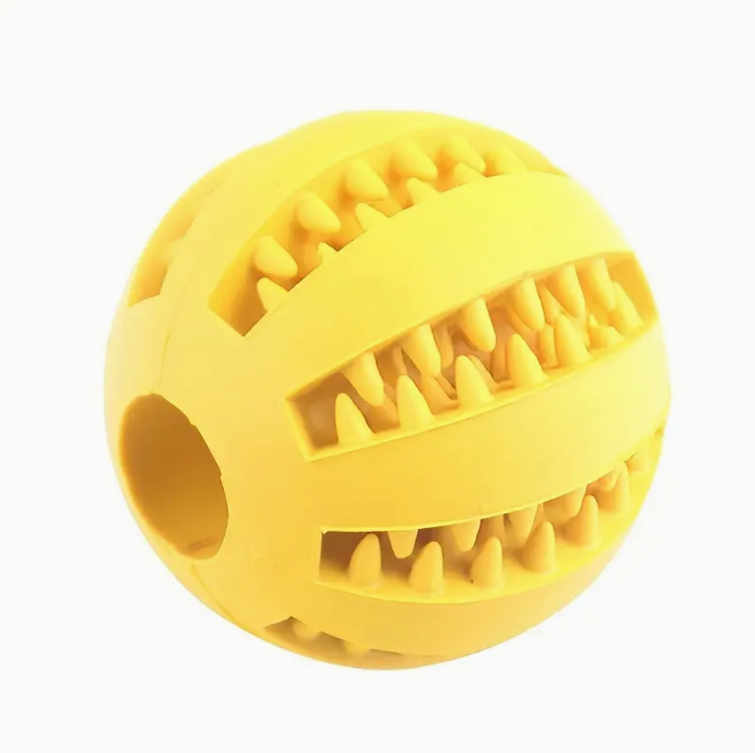 Interactive Rubber Dog Ball Toy – Elastic Chew Toy & Treat Dispenser for Dogs