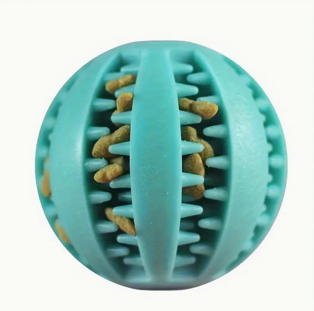 Interactive Rubber Dog Ball Toy – Elastic Chew Toy & Treat Dispenser for Dogs