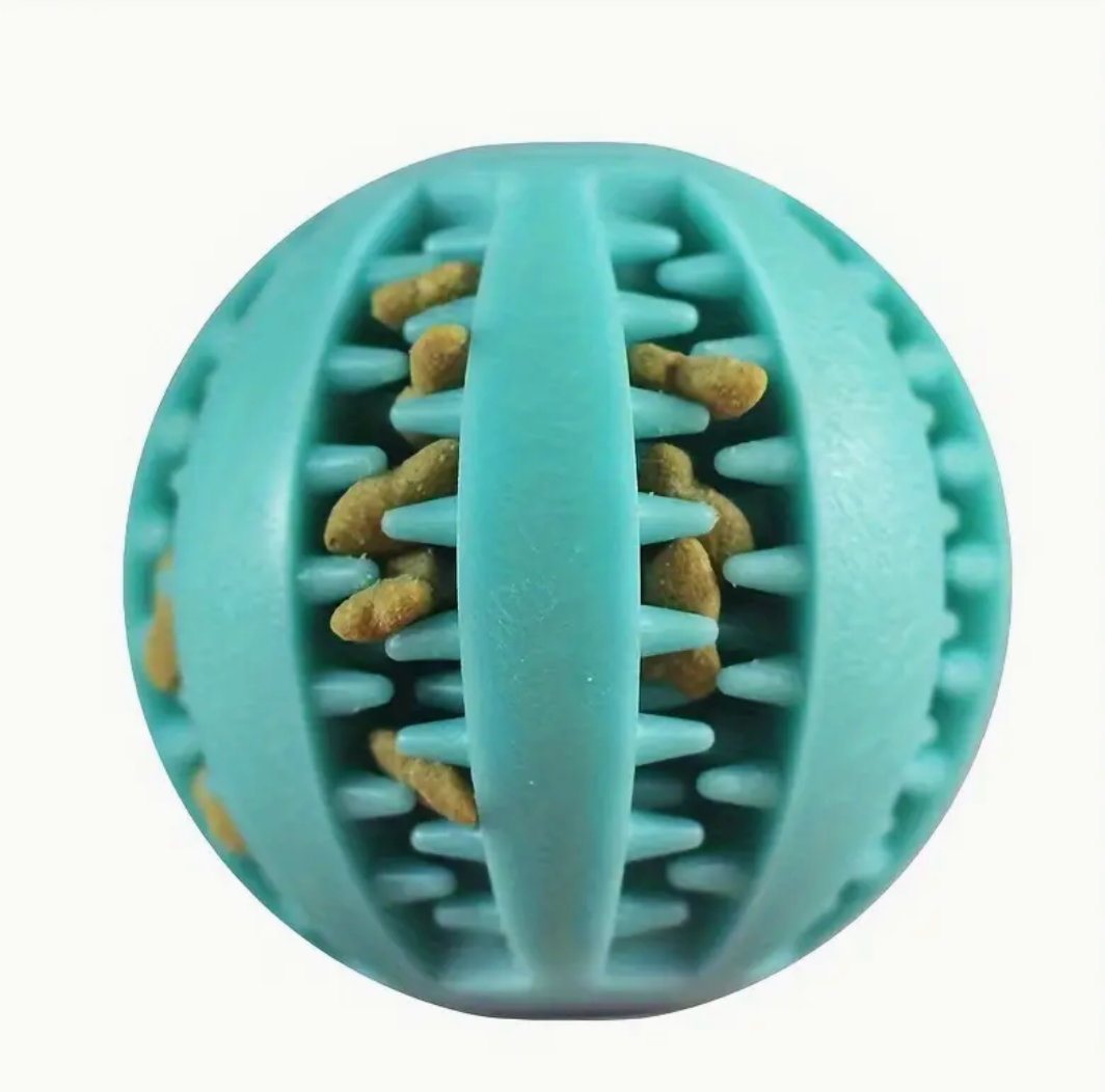 Interactive Rubber Dog Ball Toy – Elastic Chew Toy & Treat Dispenser for Dogs