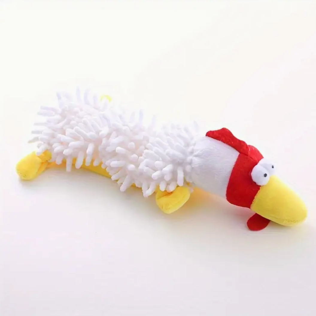 Interactive Plush Dog Toy with Squeaker – Fun Chew & Molar Training Toy for Puppies and Small Dogs