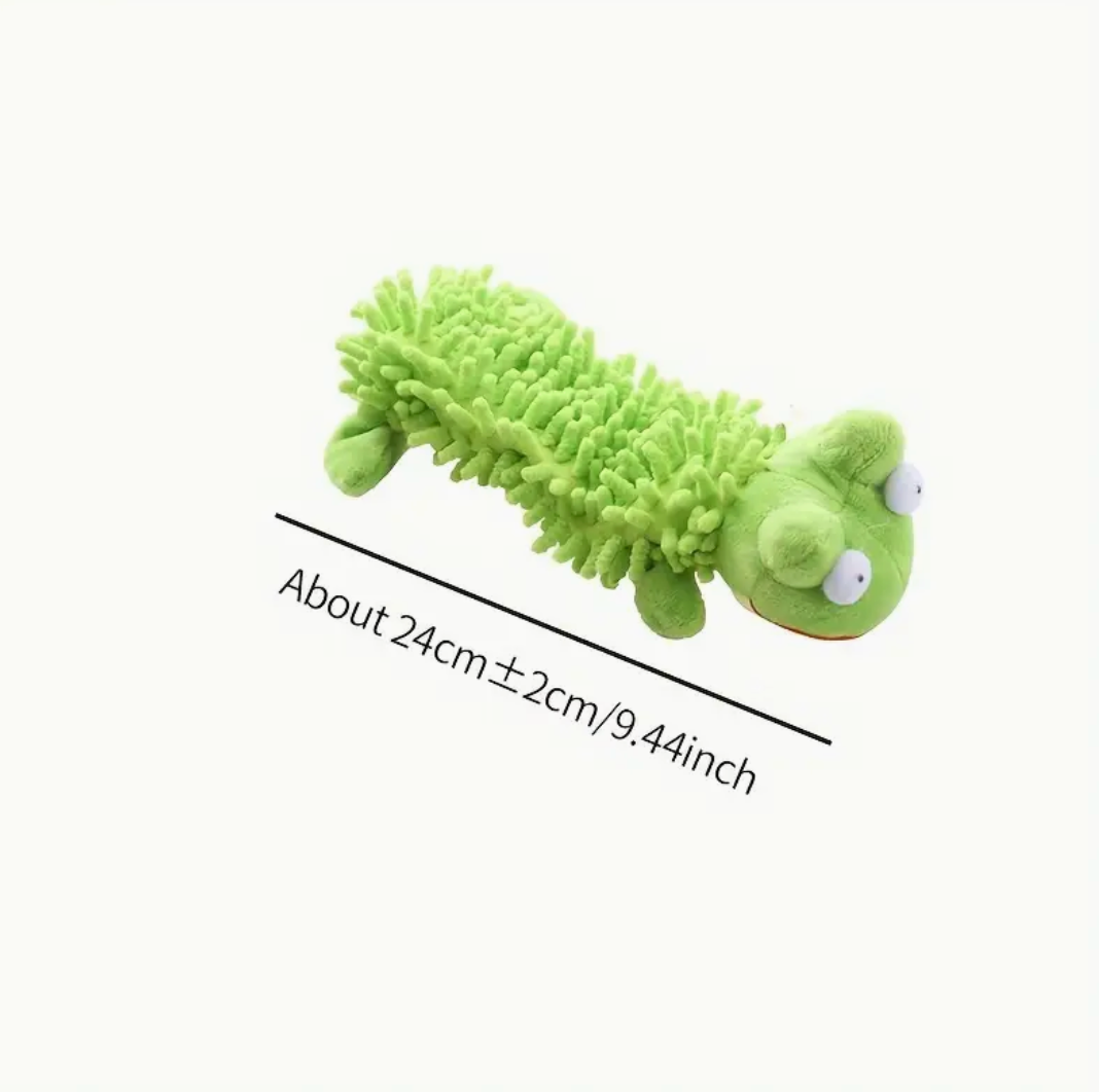 Interactive Plush Dog Toy with Squeaker – Fun Chew & Molar Training Toy for Puppies and Small Dogs