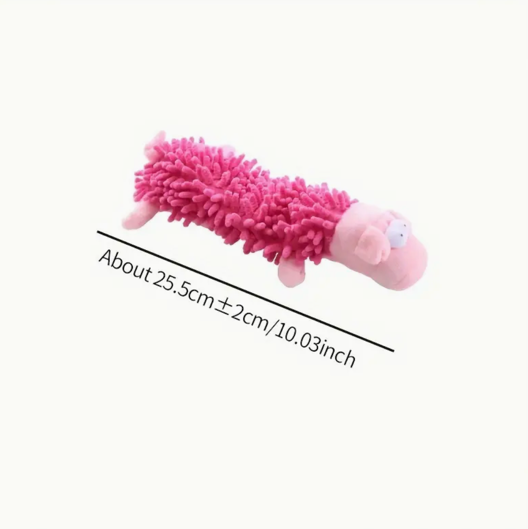 Interactive Plush Dog Toy with Squeaker – Fun Chew & Molar Training Toy for Puppies and Small Dogs