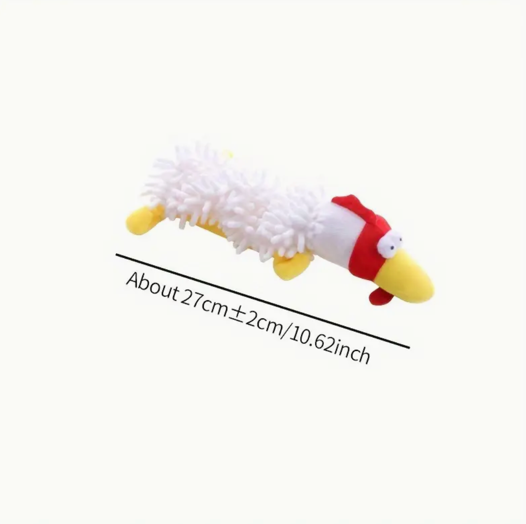 Interactive Plush Dog Toy with Squeaker – Fun Chew & Molar Training Toy for Puppies and Small Dogs