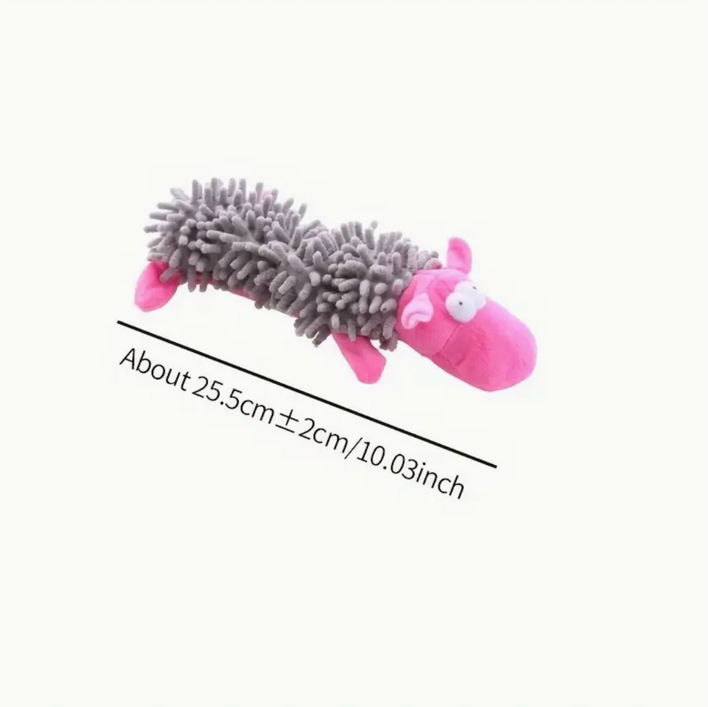 Interactive Plush Dog Toy with Squeaker – Fun Chew & Molar Training Toy for Puppies and Small Dogs