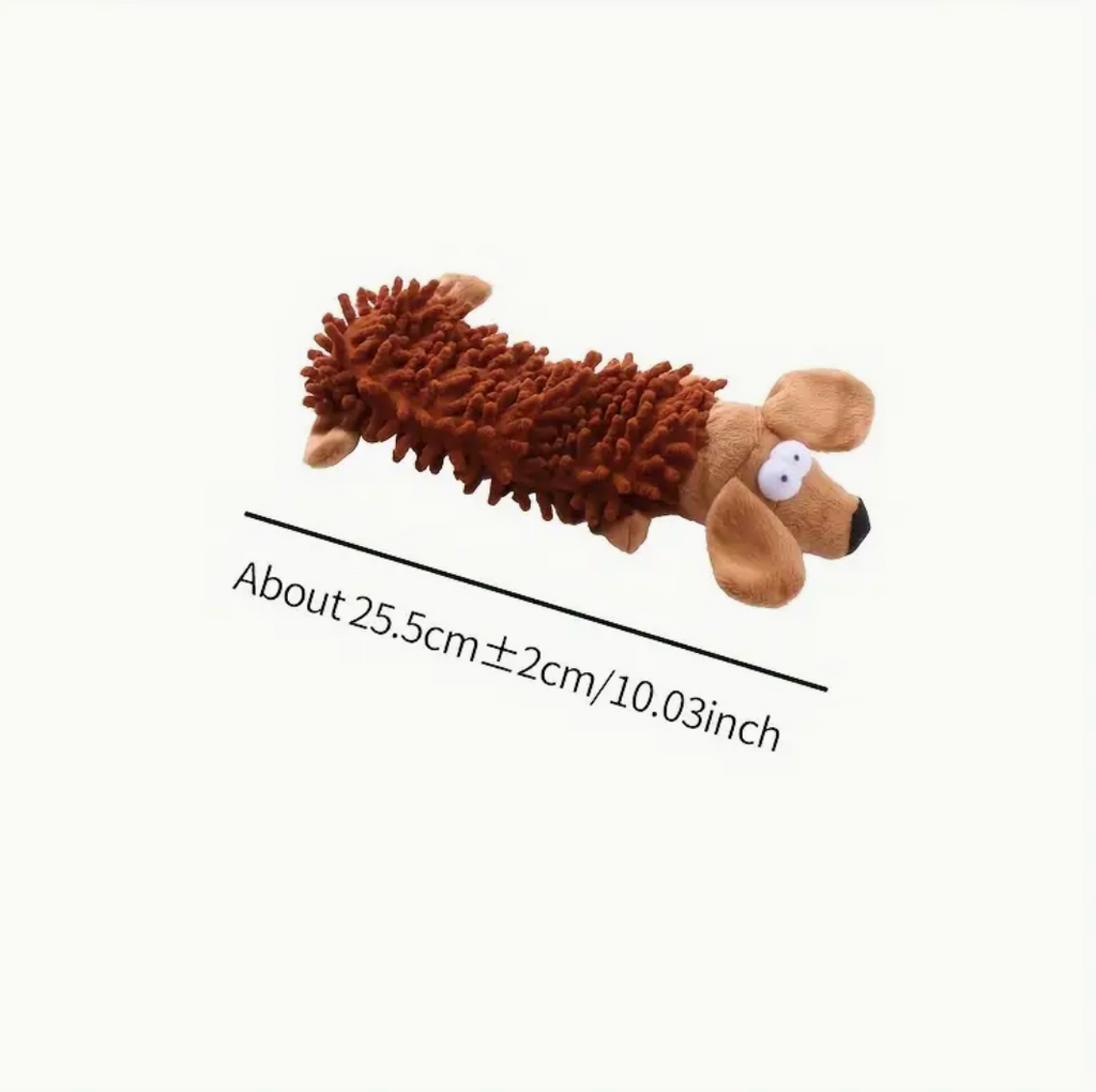 Interactive Plush Dog Toy with Squeaker – Fun Chew & Molar Training Toy for Puppies and Small Dogs