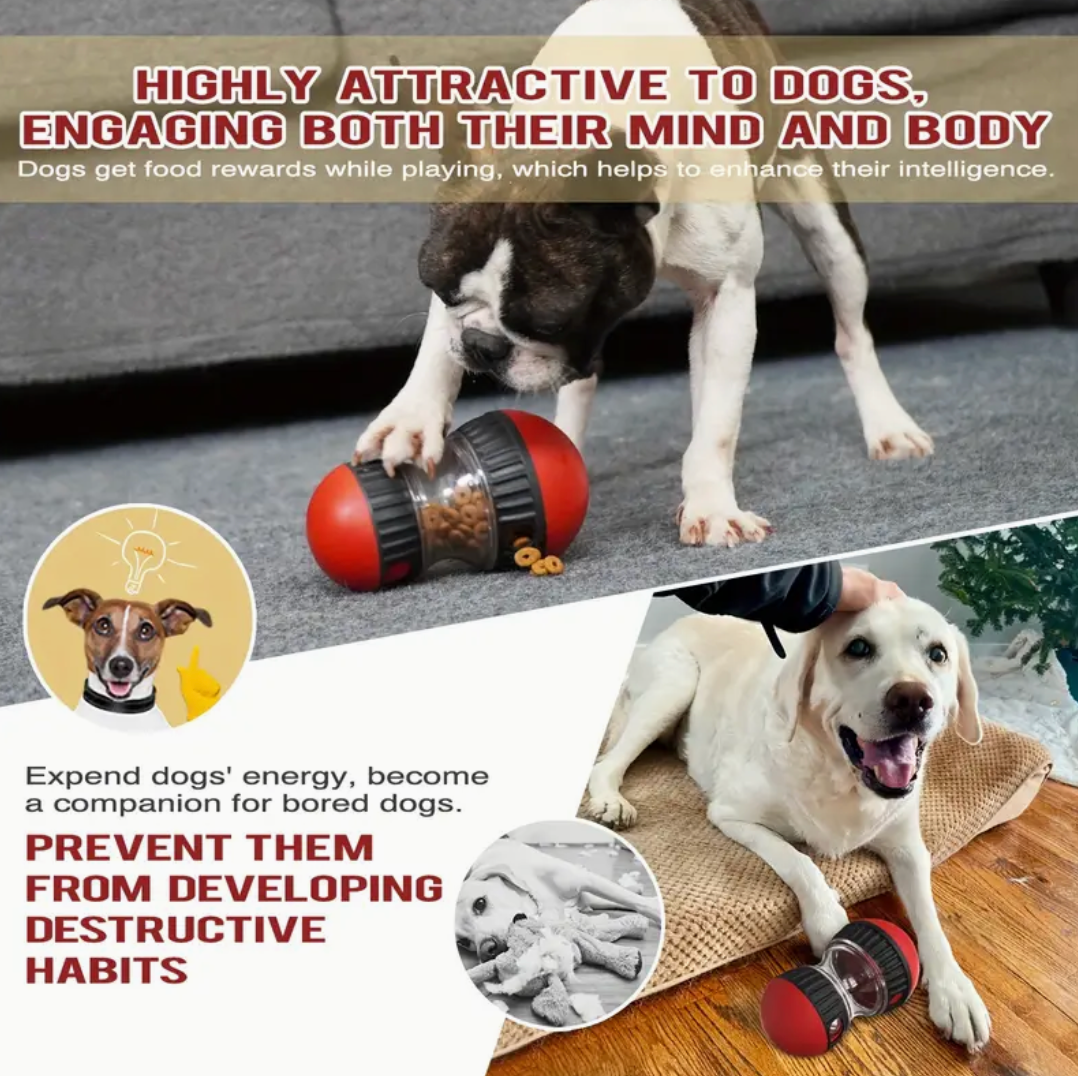 Interactive Slow Feeder Dog Food Dispenser Ball – Anti-Choking, Chew-Resistant Treat Toy for Smart Feeding & Weight Control