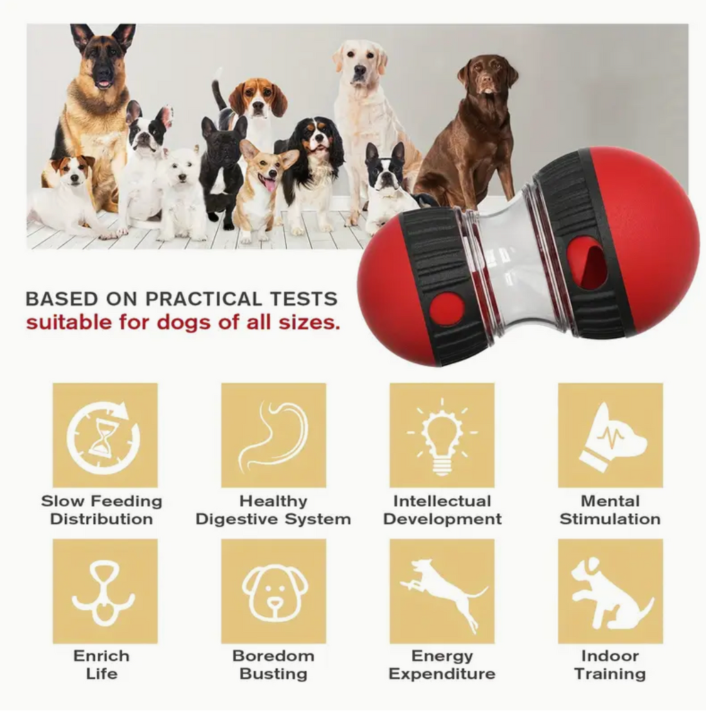 Interactive Slow Feeder Dog Food Dispenser Ball – Anti-Choking, Chew-Resistant Treat Toy for Smart Feeding & Weight Control