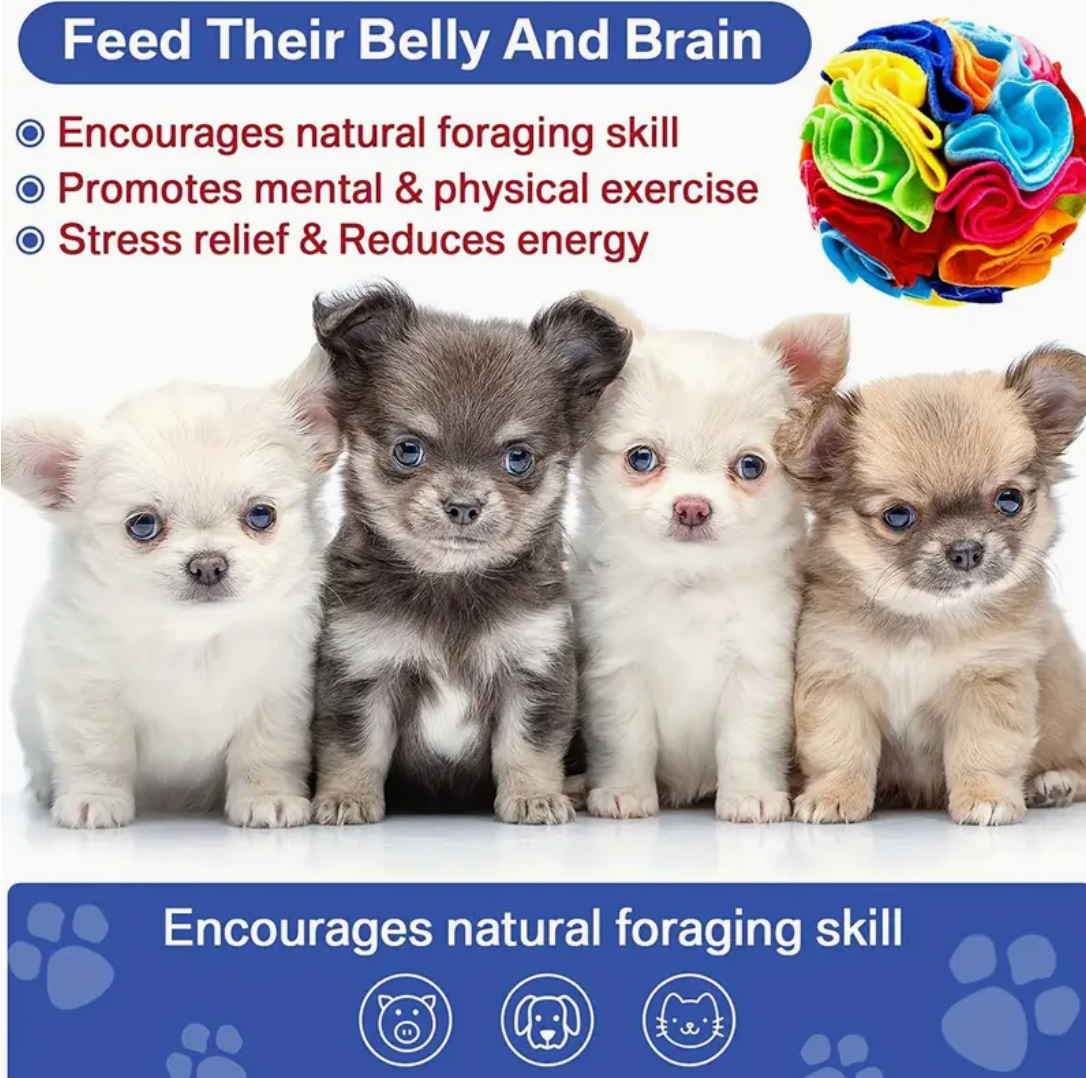 Interactive Snuffle Ball for Dogs – Foraging & Sniffing Toy for ALL Breeds