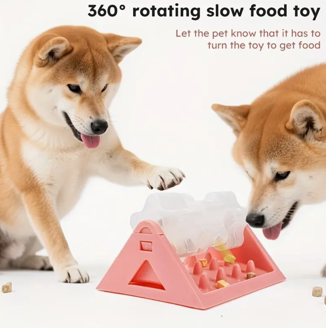 Interactive Automatic Slow Feeder Dog  Food Dispenser & Puzzle Toy – Smart Treat Dispenser