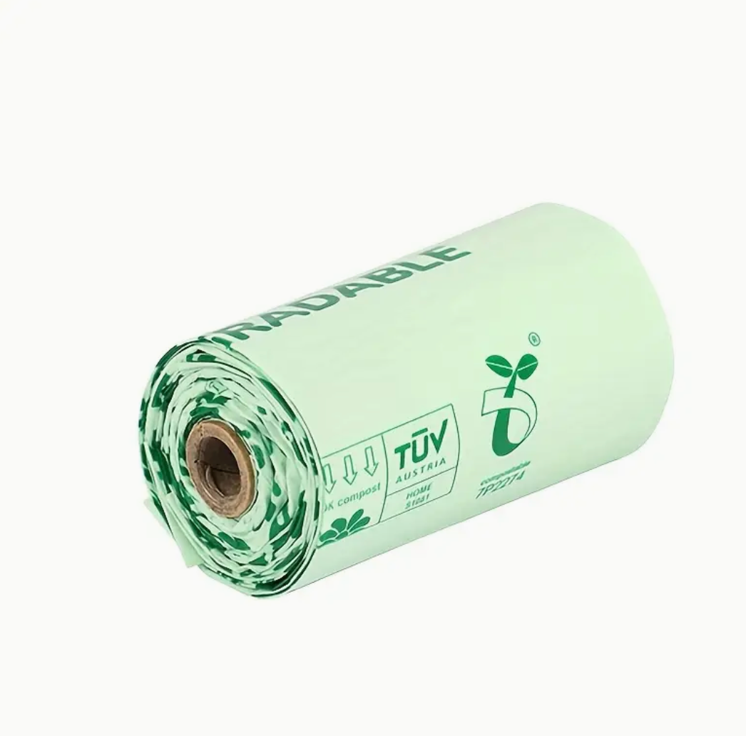 50pcs Portable Corn Starch Pet Waste Bags – 5 Rolls Eco-Friendly Roll-Up Vest Bags