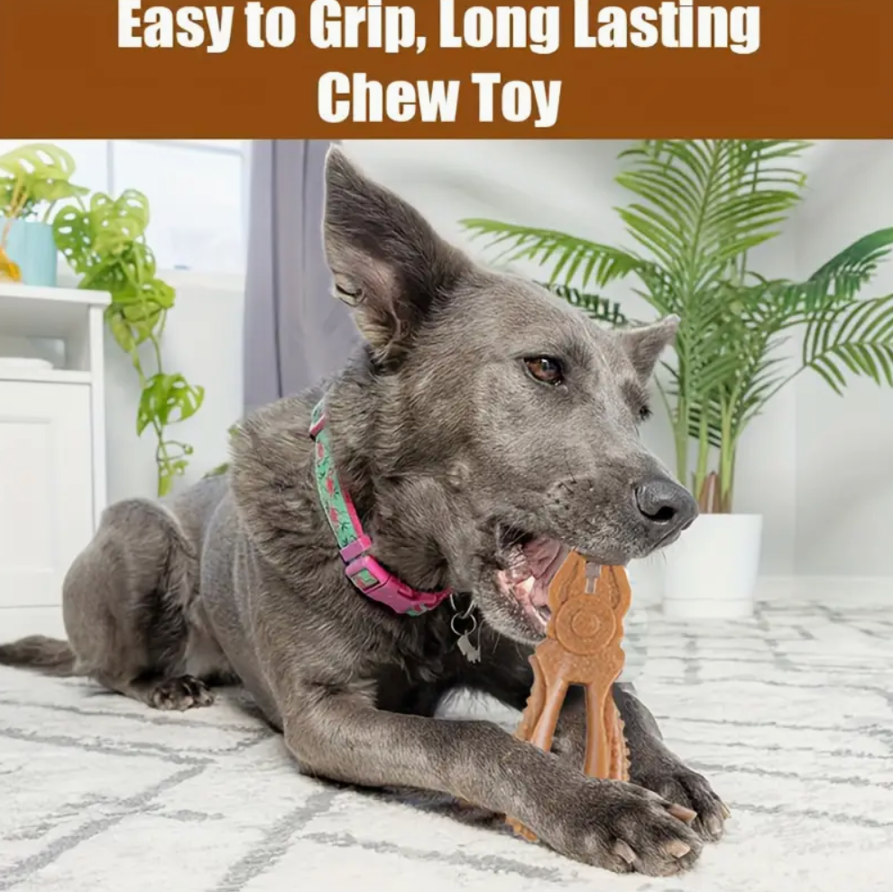 Durable Bamboo Fiber Dog Chew Toy – Heavy-Duty, Non-Toxic Teething Toy for Puppies & Large Breeds