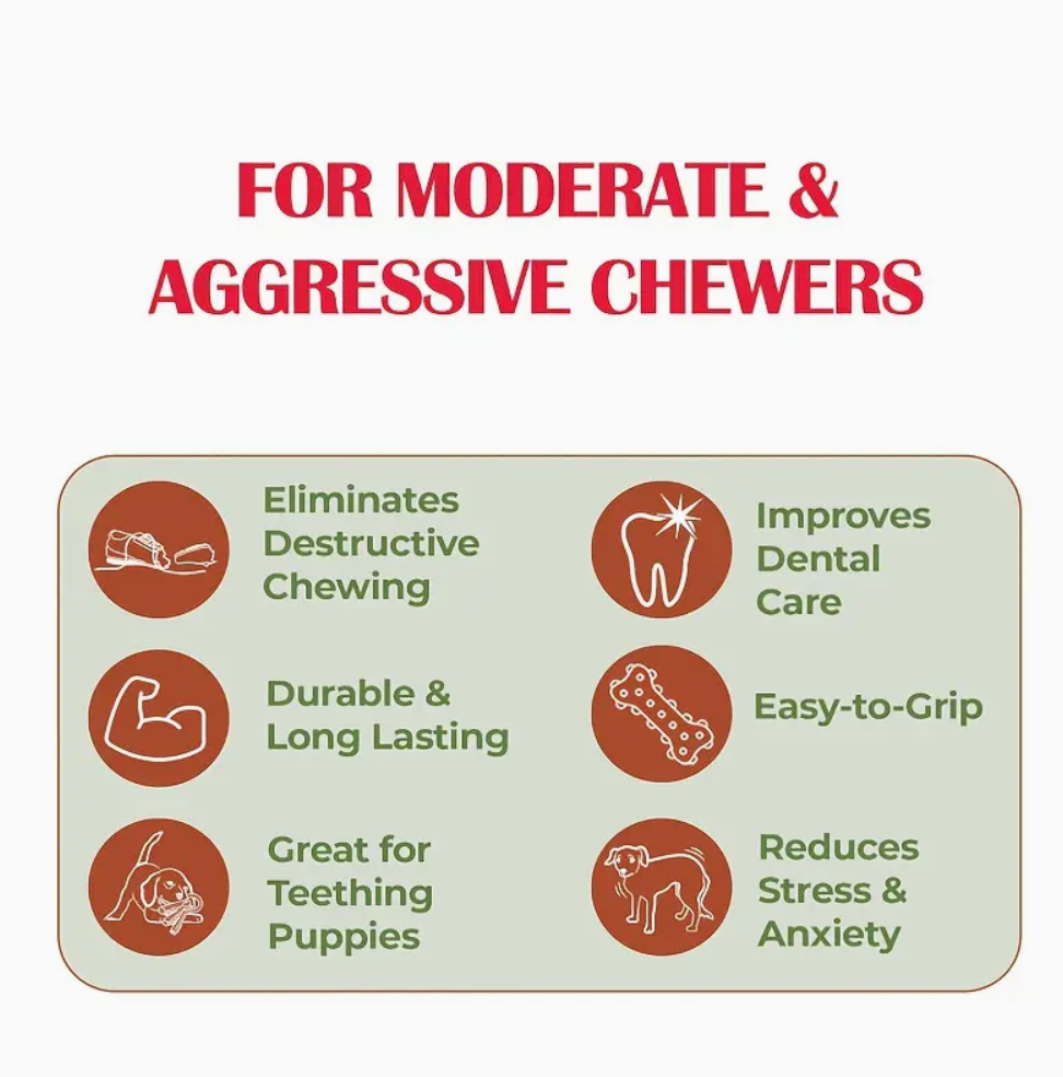 Durable Bamboo Fiber Dog Chew Toy – Heavy-Duty, Non-Toxic Teething Toy for Puppies & Large Breeds