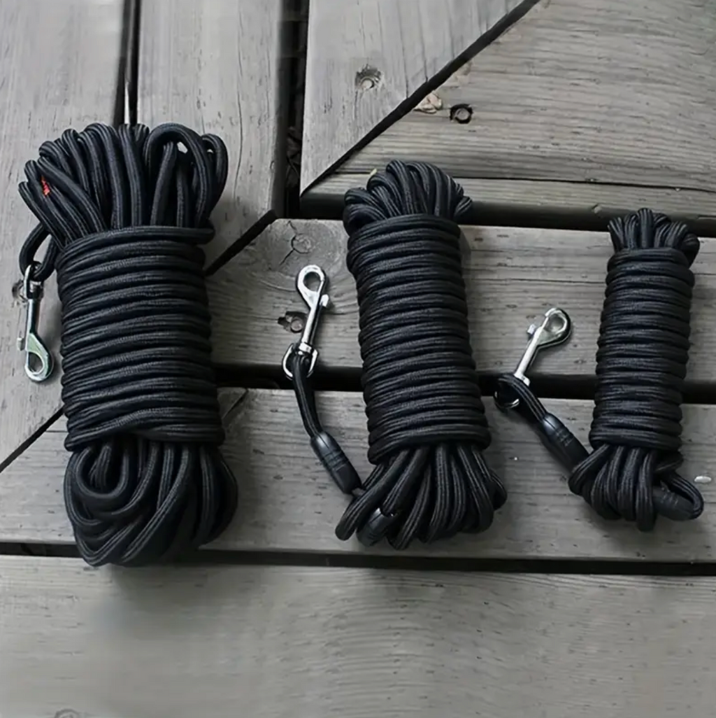 360° Tangle-Free Dog Leash – Long Nylon Rope with Metal Clasp & Ergonomic Handle for All Dog Sizes