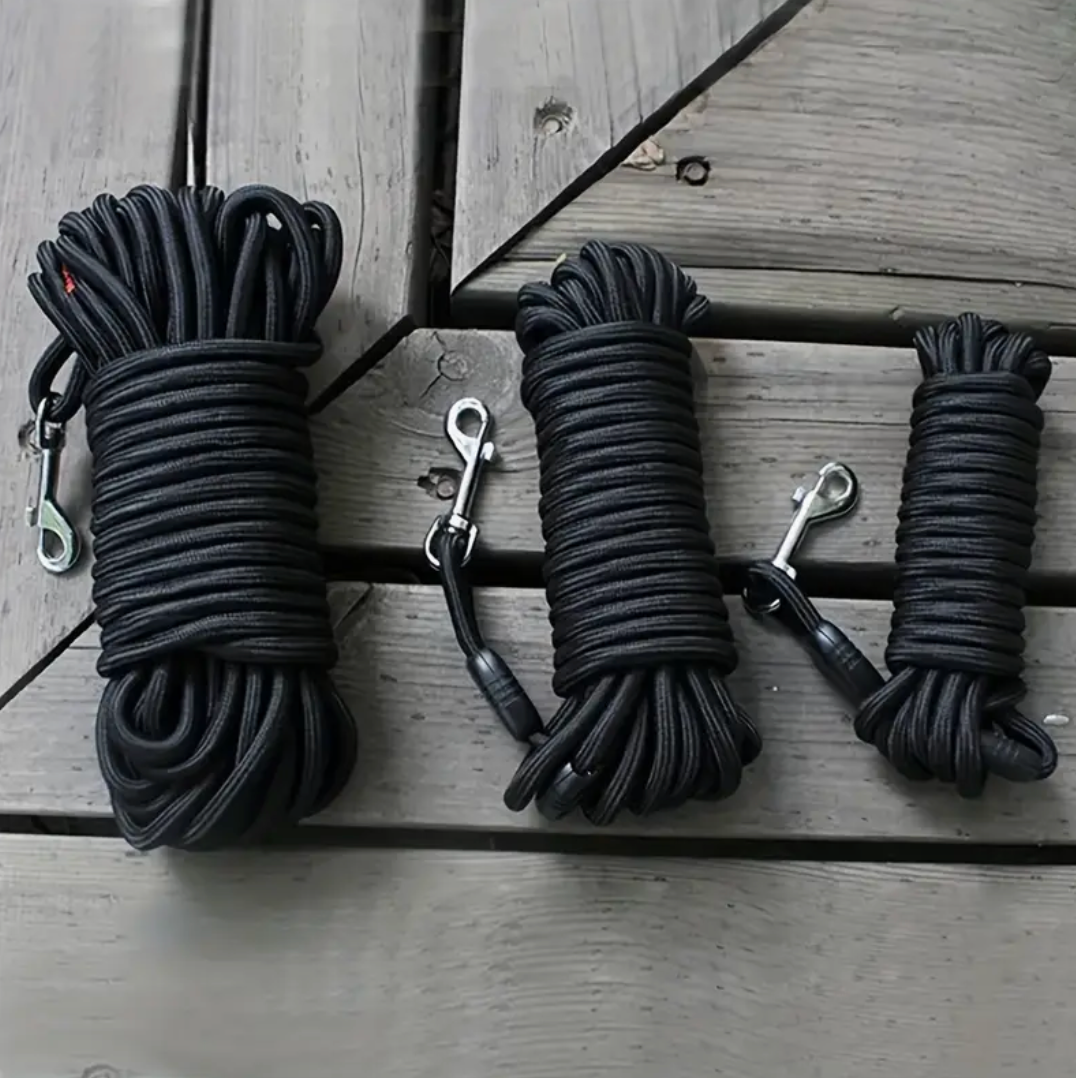 360° Tangle-Free Dog Leash – Long Nylon Rope with Metal Clasp & Ergonomic Handle for All Dog Sizes
