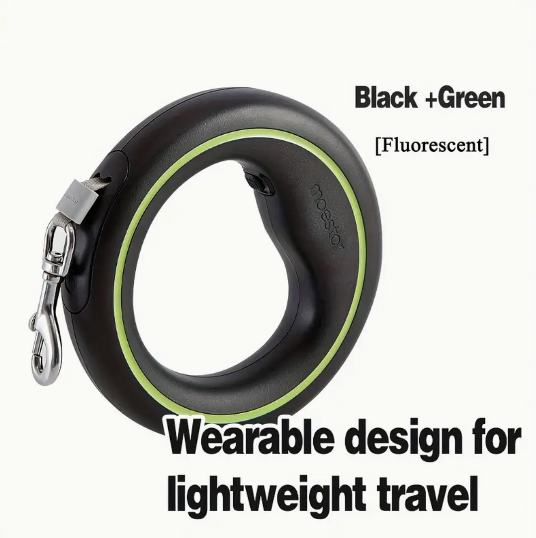 Deluxe Telescopic Dog Leash – Adjustable, Wearable Design for Medium & Large Breeds