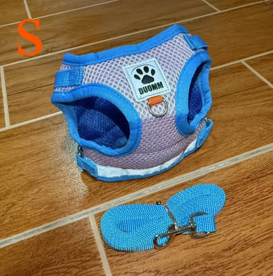 Cat & Dog Vest-Style Harness with Leash – Adjustable Escape-Proof Safety Set