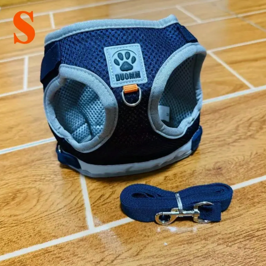 Cat & Dog Vest-Style Harness with Leash – Adjustable Escape-Proof Safety Set