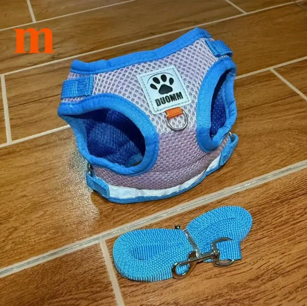 Cat & Dog Vest-Style Harness with Leash – Adjustable Escape-Proof Safety Set