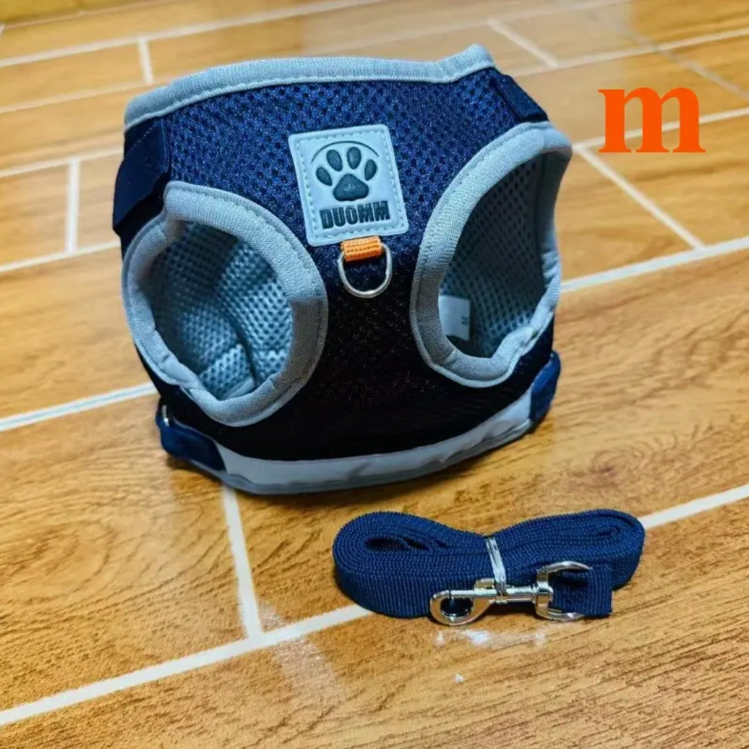 Cat & Dog Vest-Style Harness with Leash – Adjustable Escape-Proof Safety Set
