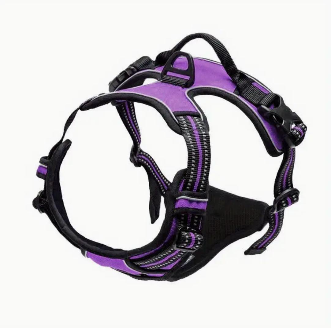 No-Pull Dog Harness with Front Clip – Reflective, Heavy-Duty Design with Easy-Control Handle (S/M/L/XL)