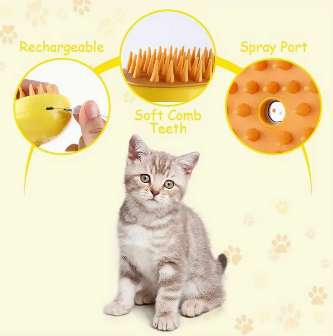 Electric Pet Grooming & Massage Comb – Hair Removal, Detangling & Massage Brush for Cats & Dogs