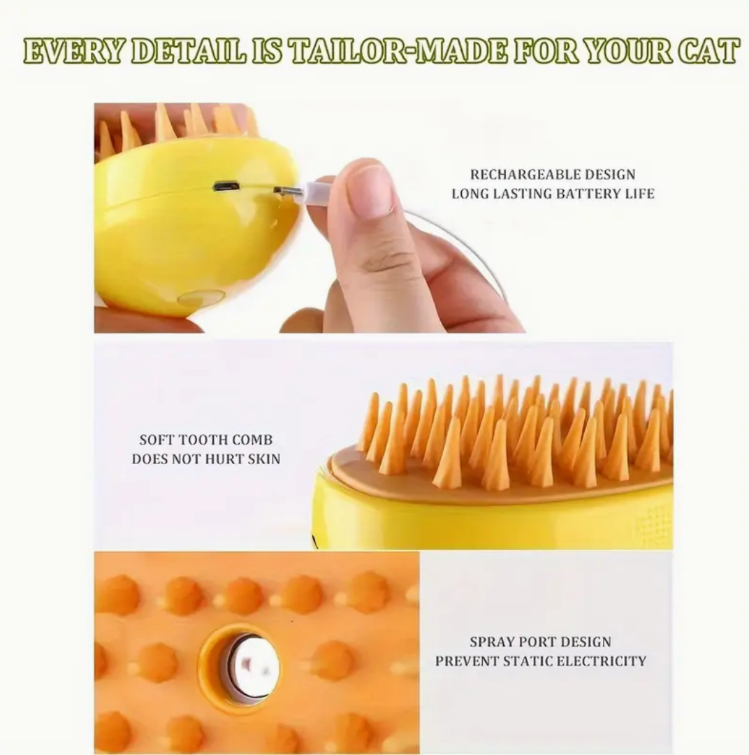 Electric Pet Grooming & Massage Comb – Hair Removal, Detangling & Massage Brush for Cats & Dogs