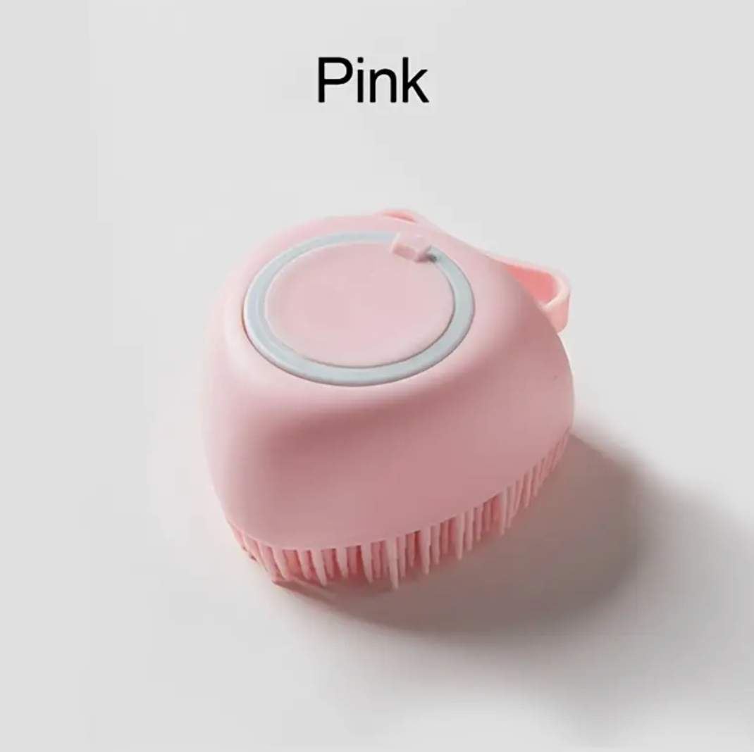 Soft Dog Shampoo Massager Bath Brush – Gentle Pet Grooming with Detachable Head & Soft Bristles