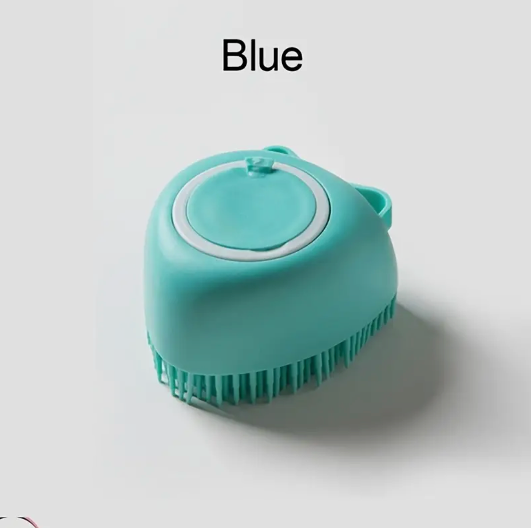 Soft Dog Shampoo Massager Bath Brush – Gentle Pet Grooming with Detachable Head & Soft Bristles