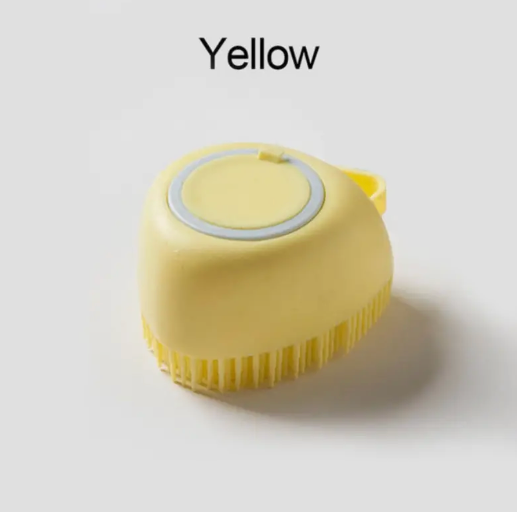 Soft Dog Shampoo Massager Bath Brush – Gentle Pet Grooming with Detachable Head & Soft Bristles