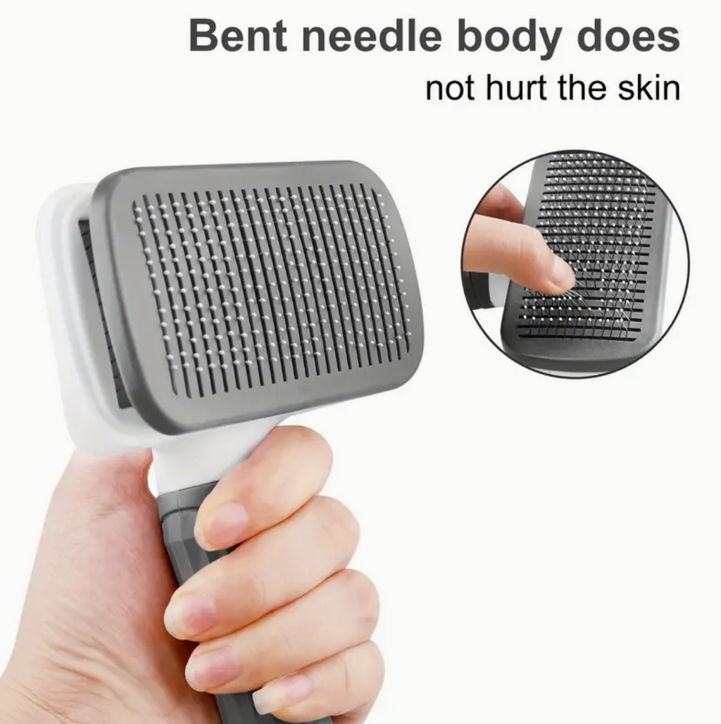 Professional Pet Massage Comb & Brush – One-Click Undercoat Remover for Dogs & Cats
