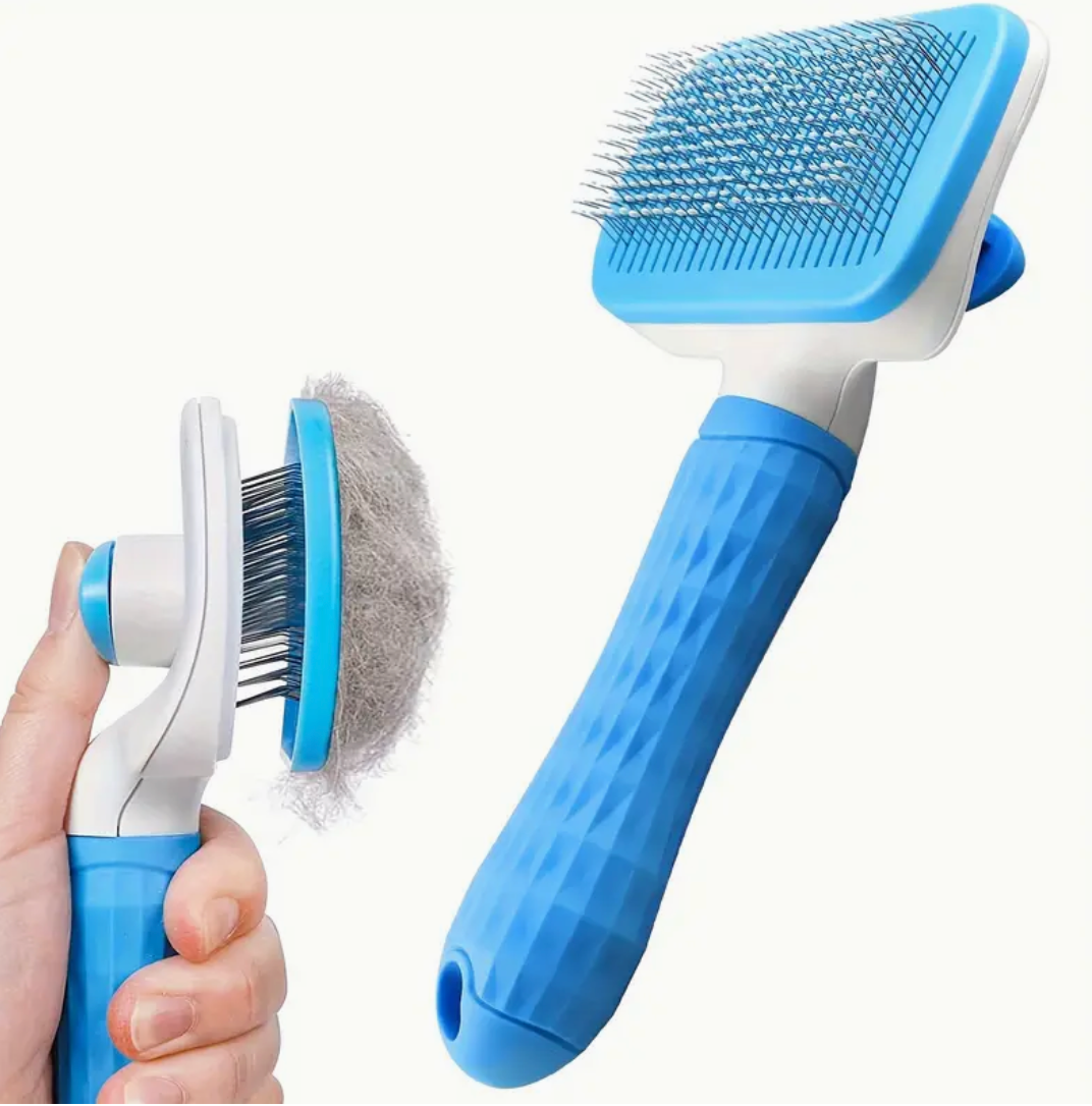 Professional Pet Massage Comb & Brush – One-Click Undercoat Remover for Dogs & Cats
