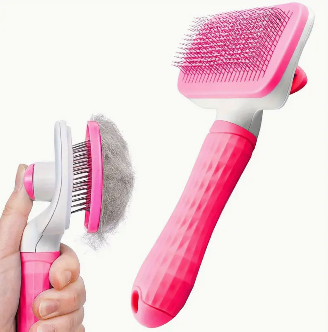 Professional Pet Massage Comb & Brush – One-Click Undercoat Remover for Dogs & Cats