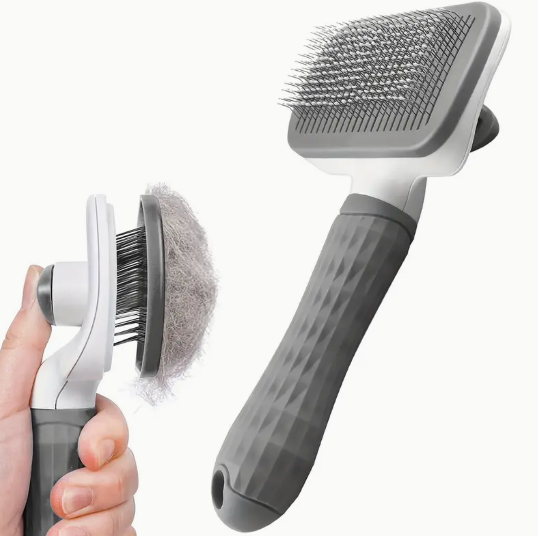 Professional Pet Massage Comb & Brush – One-Click Undercoat Remover for Dogs & Cats