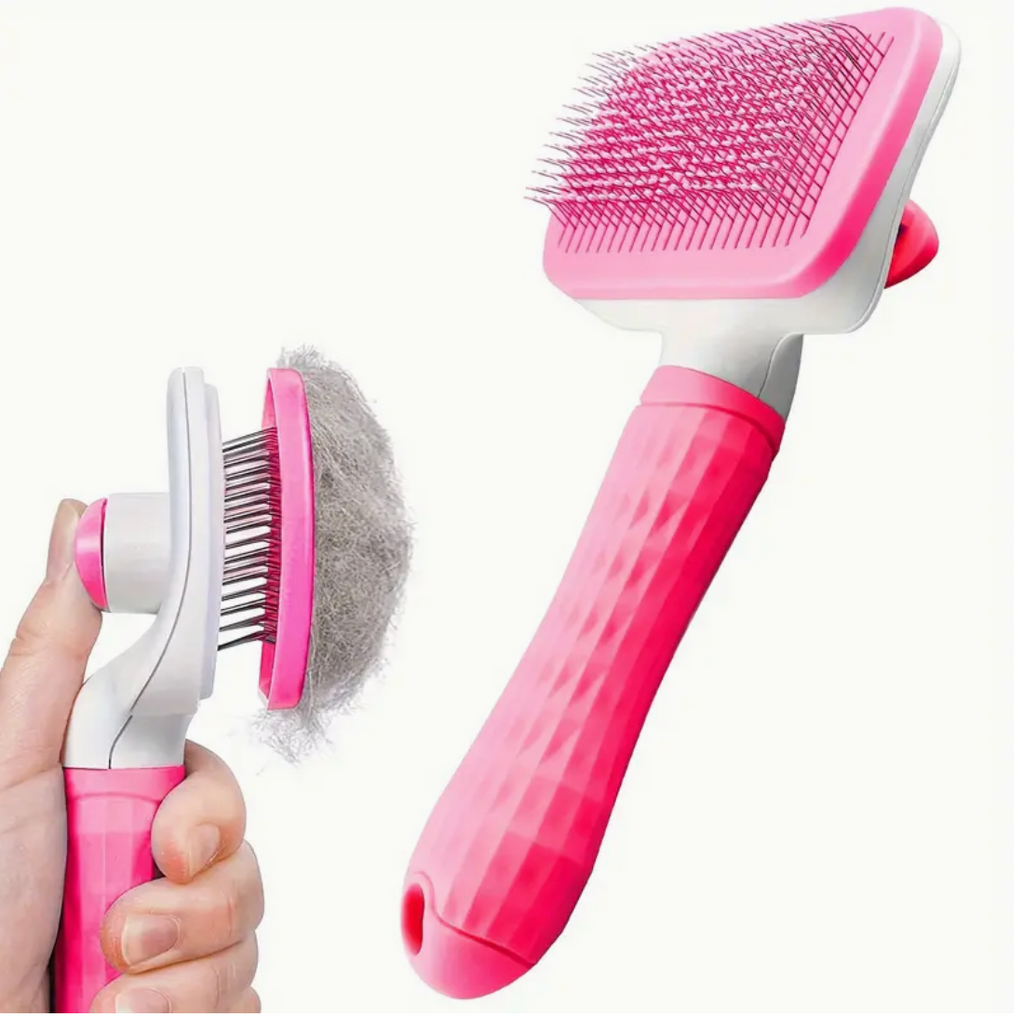 Professional Pet Massage Comb & Brush – One-Click Undercoat Remover for Dogs & Cats