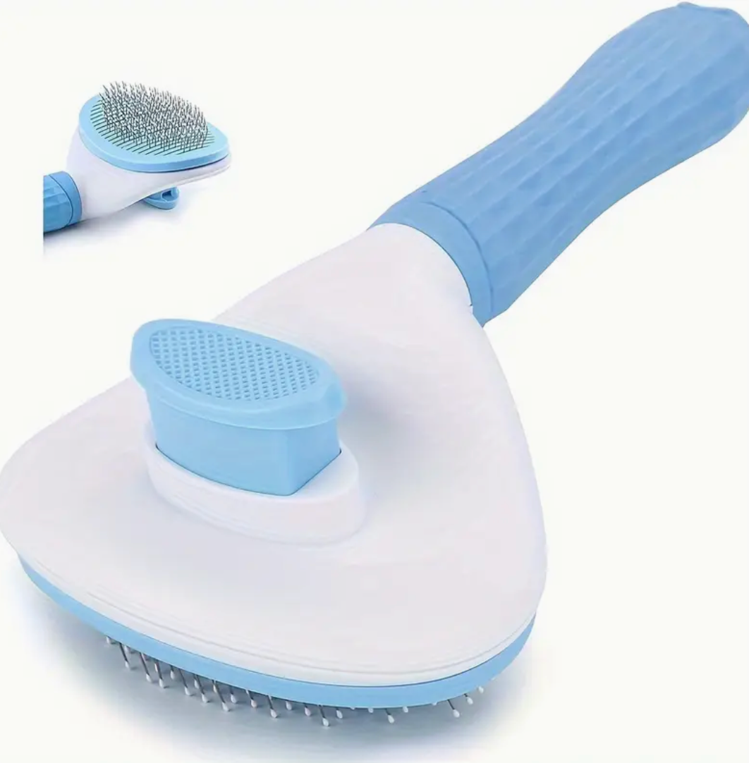 Professional Pet Massage Comb & Brush – One-Click Undercoat Remover for Dogs & Cats