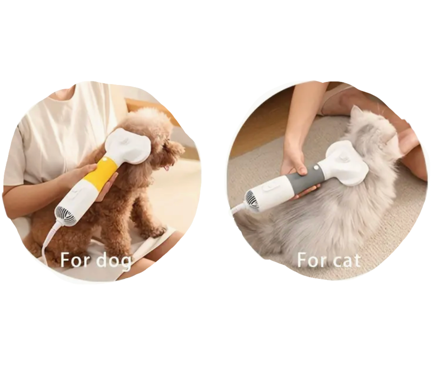Professional 3-Speed Pet Grooming Blow Dryer & Brush for Cats and Dogs – 3 Blowing Modes, 220-240V Type-C Plug