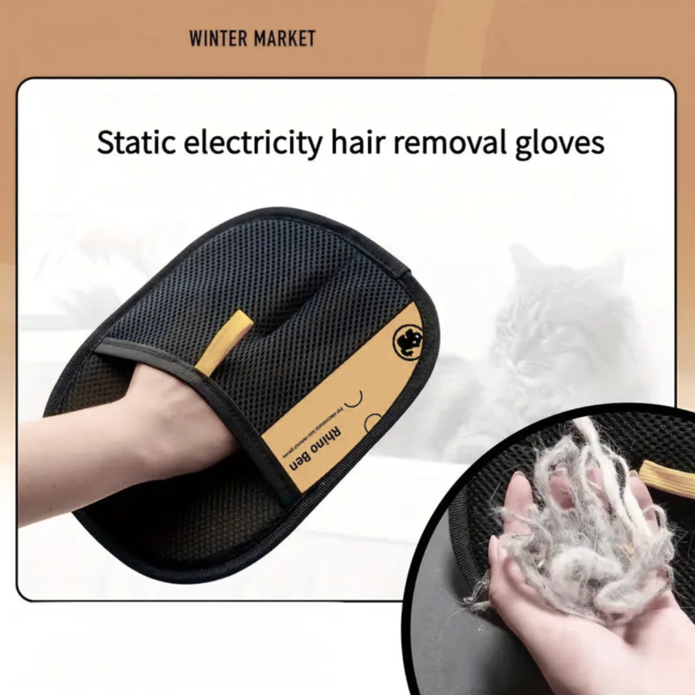 Dual-Directional All-Purpose Fabric Hair Remover Glove & Lint Removal Glove – Dual-Textured Bottom Surface