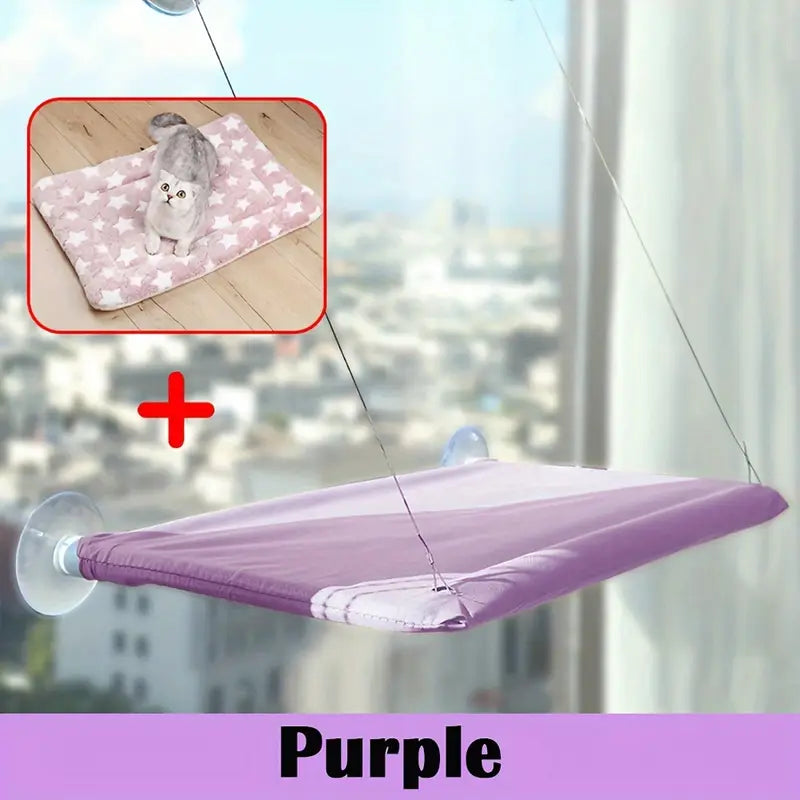 Cozy Cat Window Perch – Comfy Window-Mounted Hammock Bed for Cats