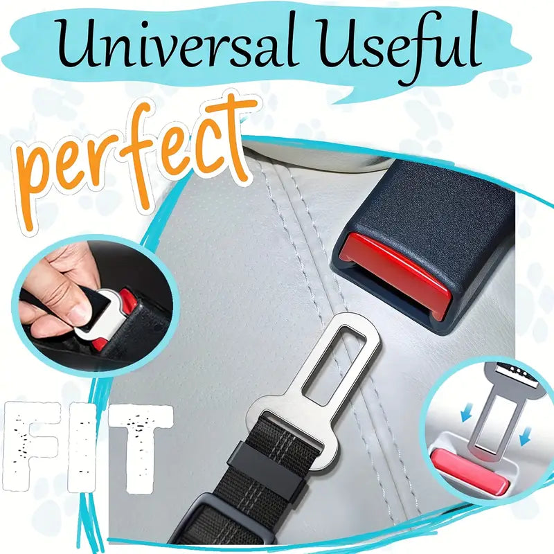 2-in-1 Adjustable Pet Car Seat Belt & Safety Harness – For Small, Medium & Large Dogs