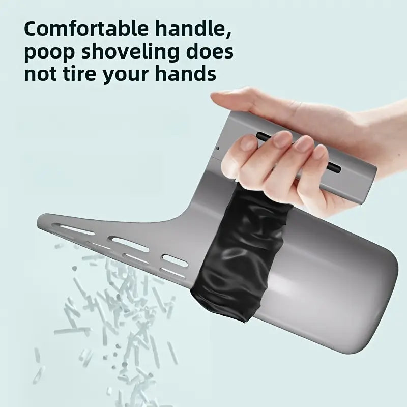 Large Capacity Cat Litter Scoop with Bracket – Easy-Clean Waste Storage Box & Durable Plastic Design