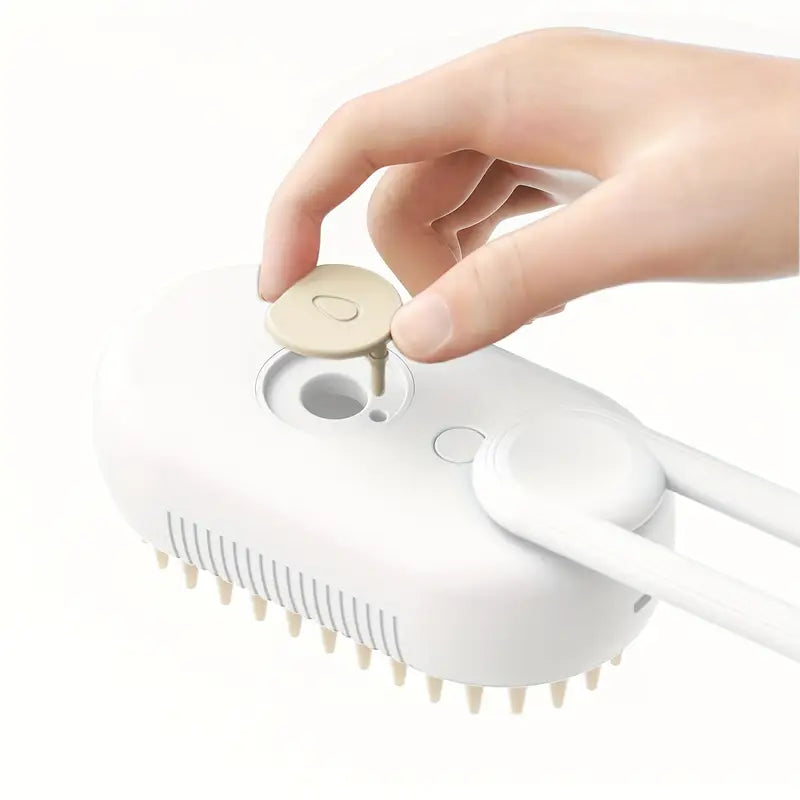 3-in-1 Pet Grooming Steam Brush for Cats & Dogs – Spray, Steam & Hair Removal with USB/Battery Power