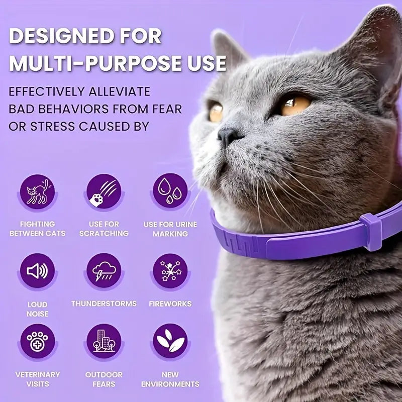 60-Day Pheromone Pet Calming Collar – Natural Stress Relief for Cats & Dogs During Loud Noises