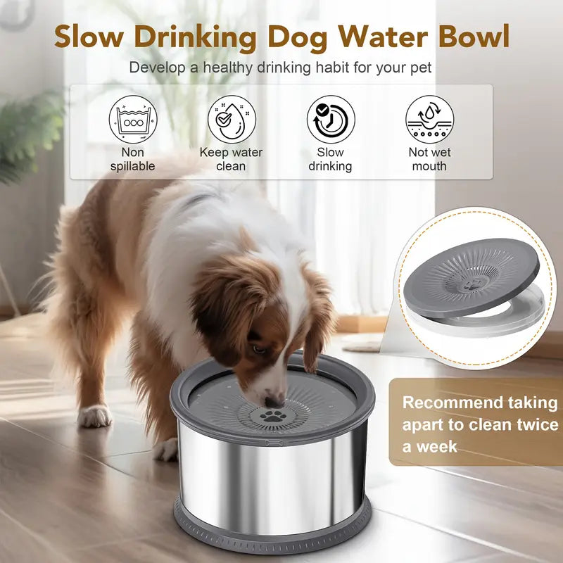 6.5L Heavy-Duty Spill-Proof Dog Water Bowl – Extra-Large Slow Feeder with Anti-Slip Base for Large Dogs & Multi-Pet Homes