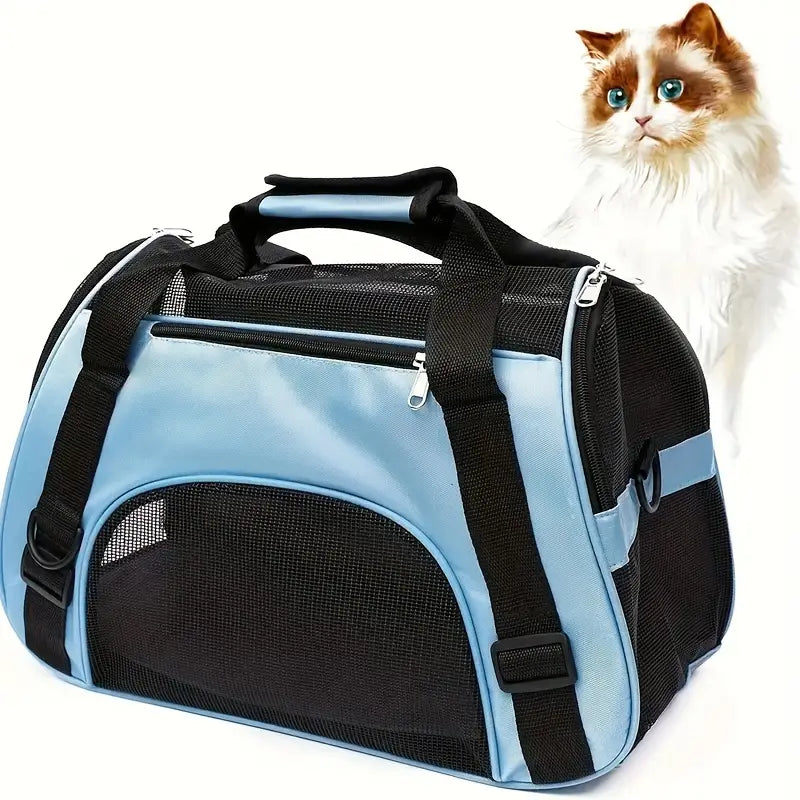 Portable Pet Carrier for Cats & Dogs – Airline-Approved Foldable Travel Bag (S - L)