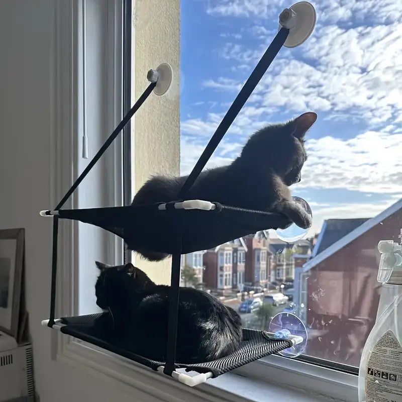Double-Layer Cat Window Hammock – Sturdy Hanging Bed for Indoor Cats
