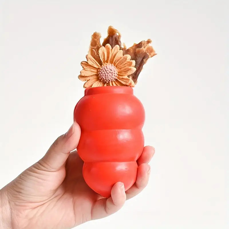 Durable Chew-Proof Dog Toy – Treat-Dispensing Bouncing Rubber Ball for Small to Medium Breeds