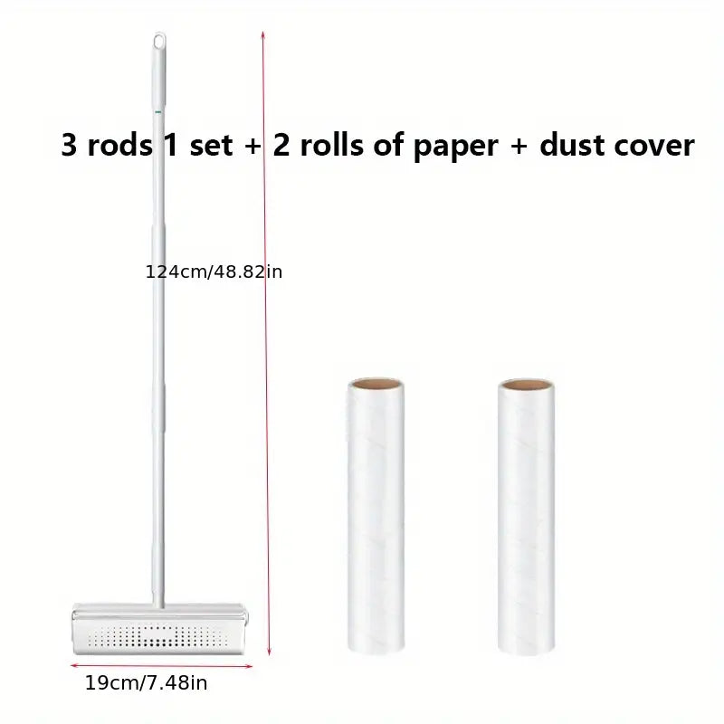 Sticky Hair Roller – Long Bar Handle with Diagonal Tear Design for Pet Hair Removal