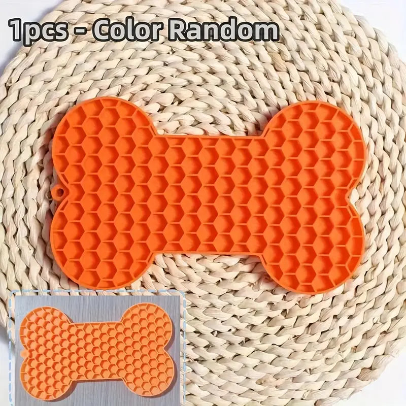Anxiety Relief Dog Lick Pad – Slow Feeder with Suction Cups for Treats
